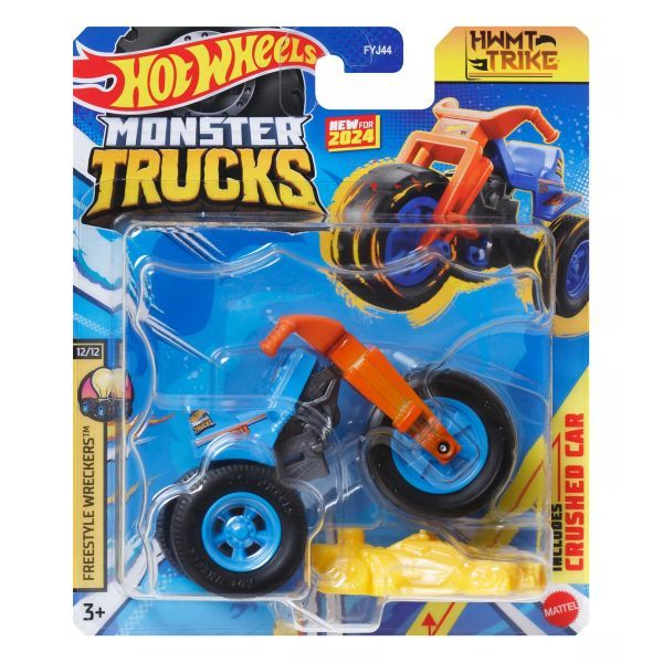 Hot Wheels: Motocykl Monster HWMT Trike, 1:64