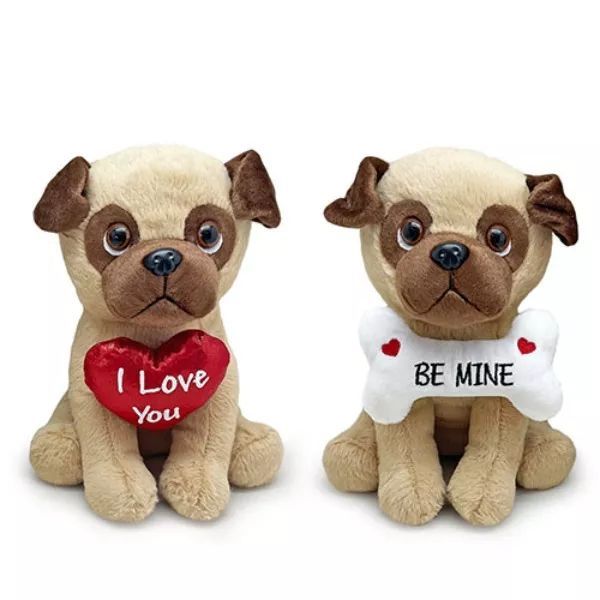 Miękka zabawka mops, 20 cm - różne