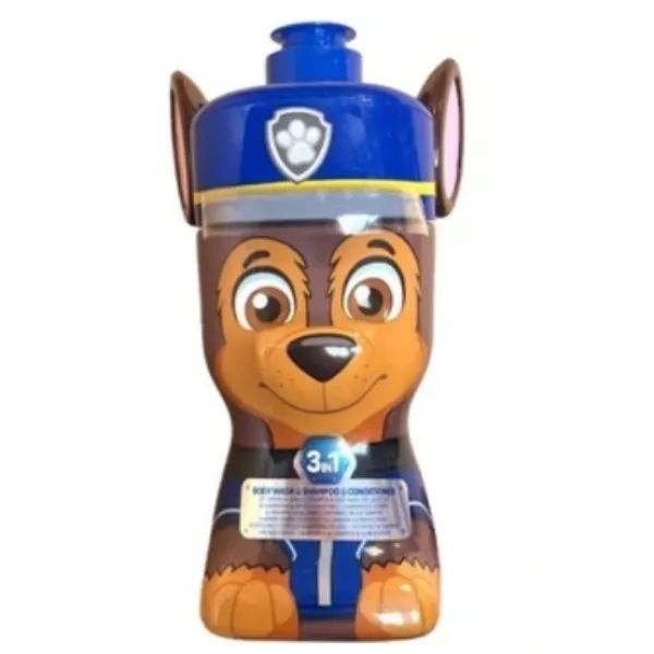 Paw Patrol: Szampon 3w1, żel i pianka do kąpieli w butelce w kształcie Chase'a - 400 ml