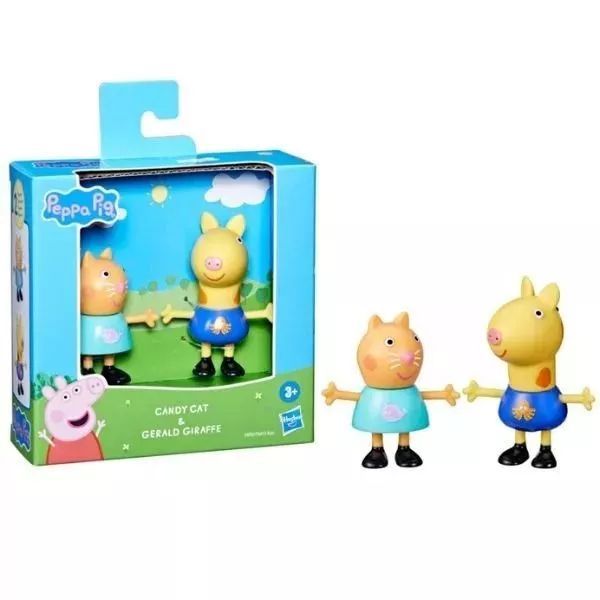 Świnka Peppa: Figurka Peppy, 2 szt - Kotka Candy & Żyrafa Gerald