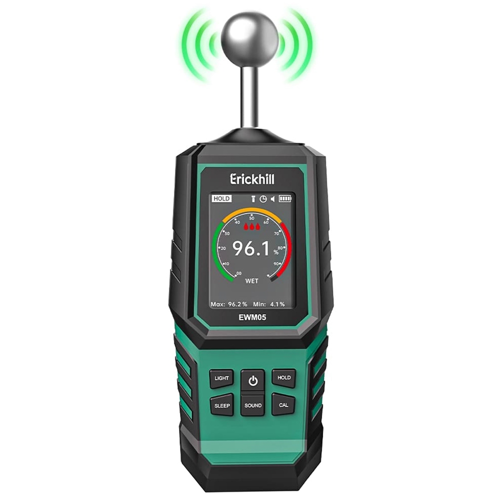 ERICKHILL EWM05 Wood Moisture Meter Non-Contact Tri-Color LED Ring
