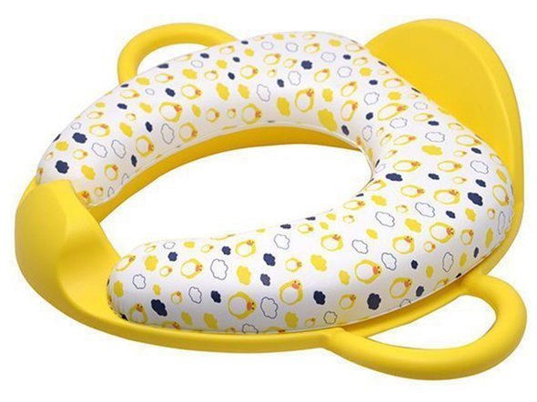 Poupy Miękka nakładka na sedes z uchwytami Żółta 18 m+