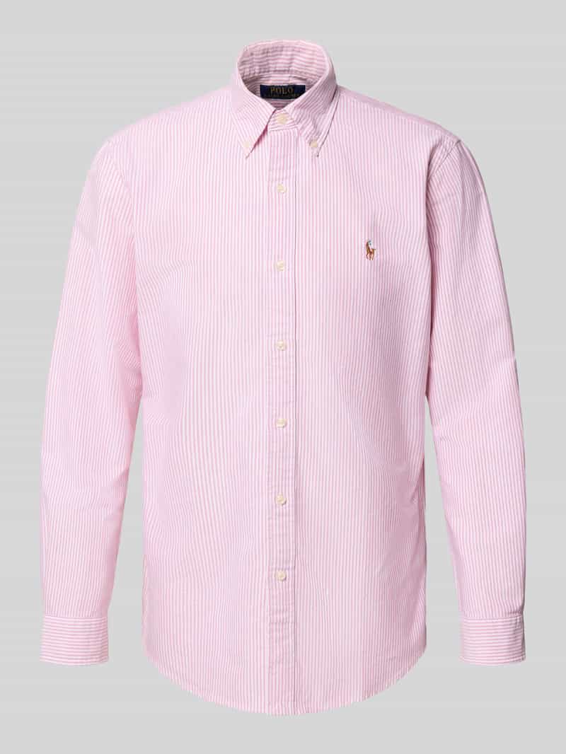 Koszula casualowa o kroju custom fit z kołnierzykiem typu button down