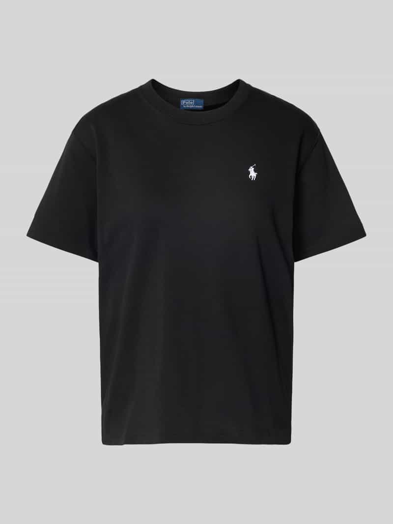 T-shirt z wyhaftowanym logo