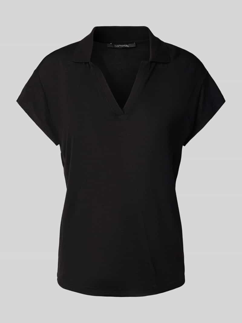 Koszulka polo o kroju regular fit z mieszanki wiskozu i lnu