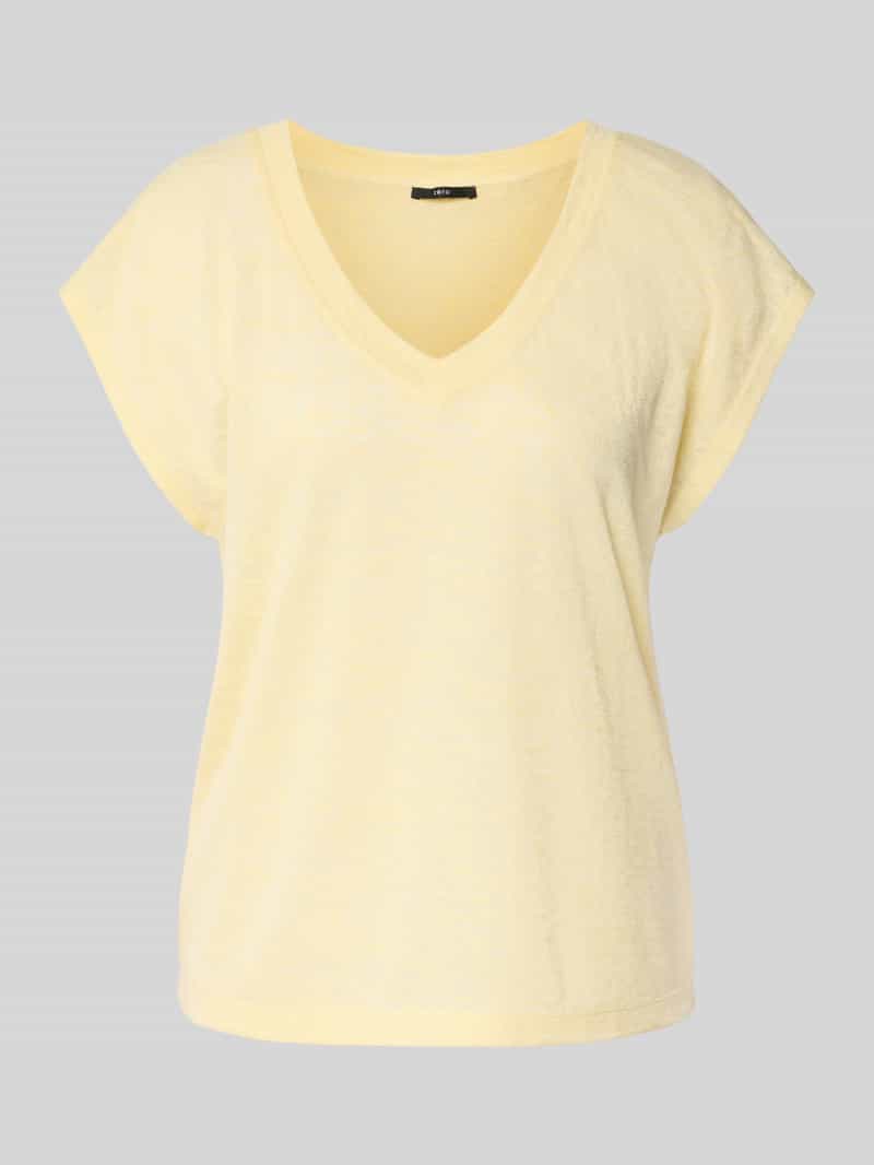 T-shirt z mieszanki wiskozy z dekoltem w serek