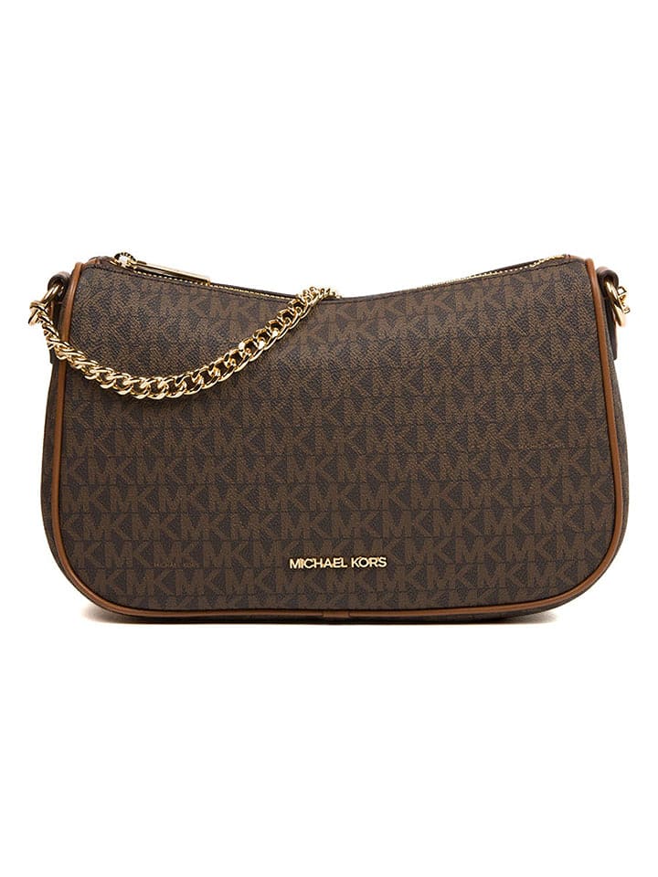 Michael Kors Skórzana torebka w kolorze ciemnobrązowym - 26 x 16 x 8 cm