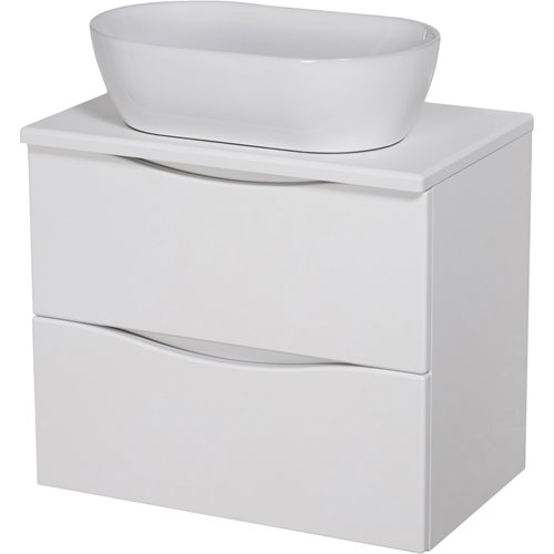 Szafka łazienkowa wisząca ONDA 60 cm biała z umywalką Gante