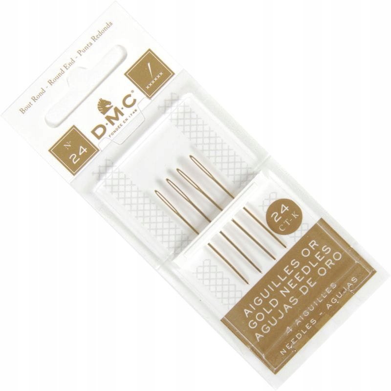 igły do haftu krzyżykowego pozłacane 22 DMC 6131/6 .