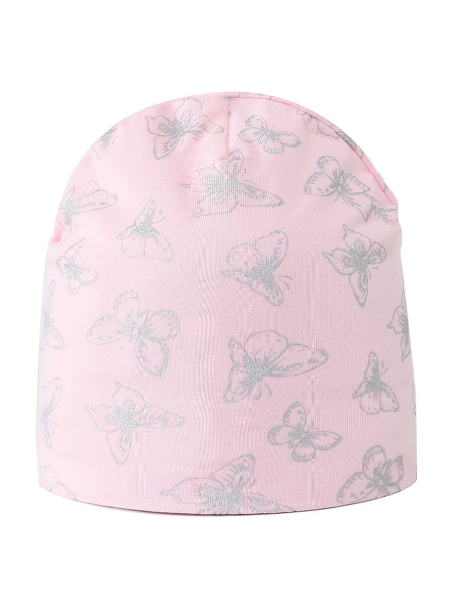 Dziewczęca czapka bawełniana motylek jasnoróżowa Be Snazzy r.52/56