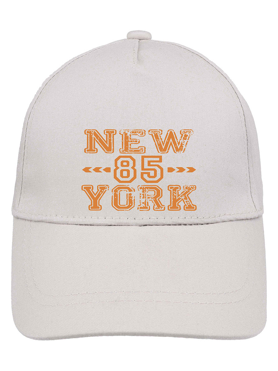 Chłopięca czapka z daszkiem 85 New York jasnoszara Ambra Biz