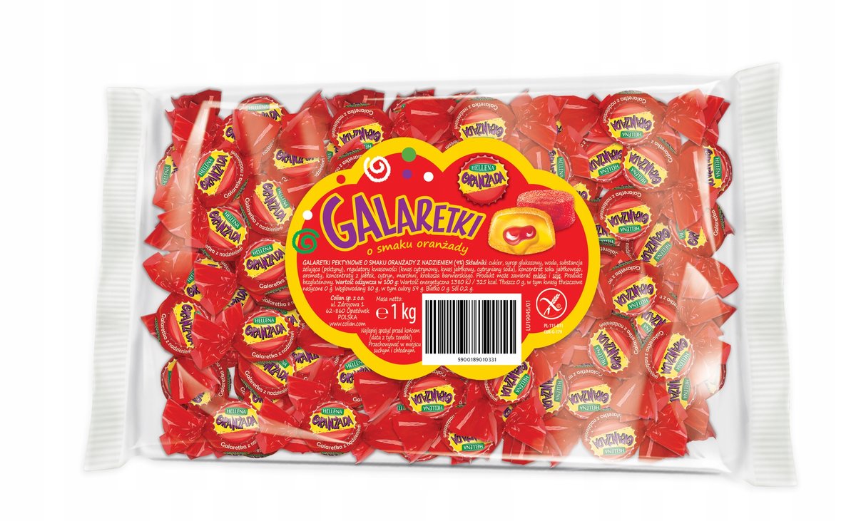 Galaretki o smaku ORANŻADY HELLENA 1000g