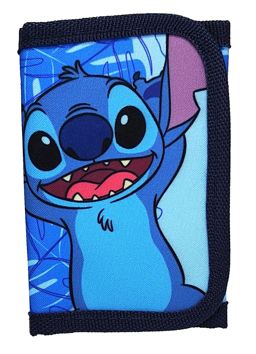 Niebieski portfel Disney Stitch 13.5 x 9 cm.