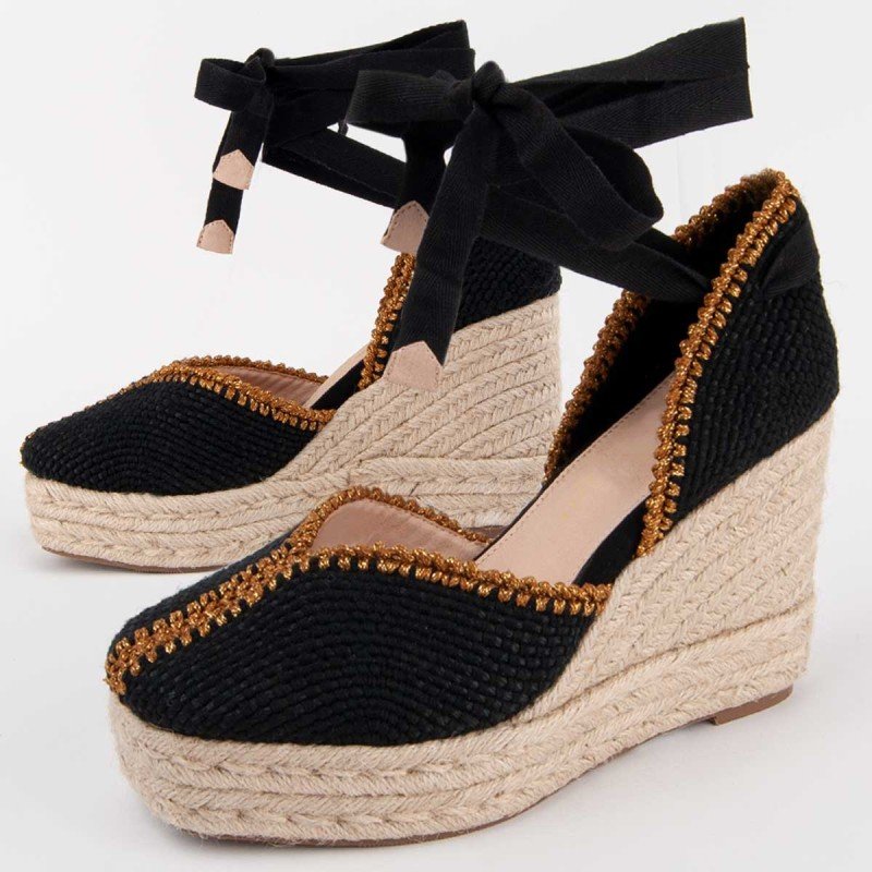 Montevita Wedge Sparto Balenci12 Czarny