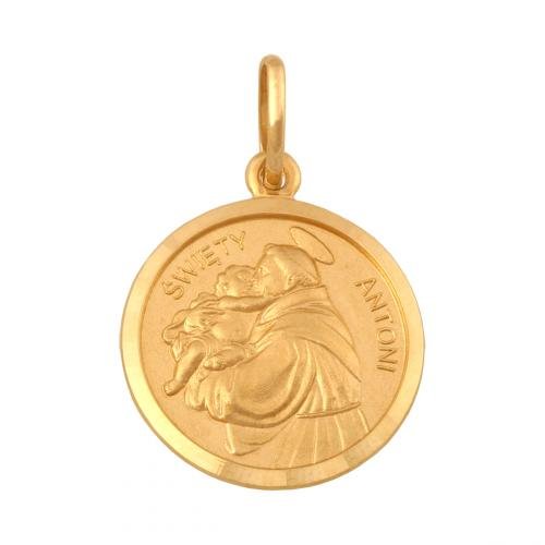 Złoty Medalik Św. Antoni 585 2.6 g Rodium
