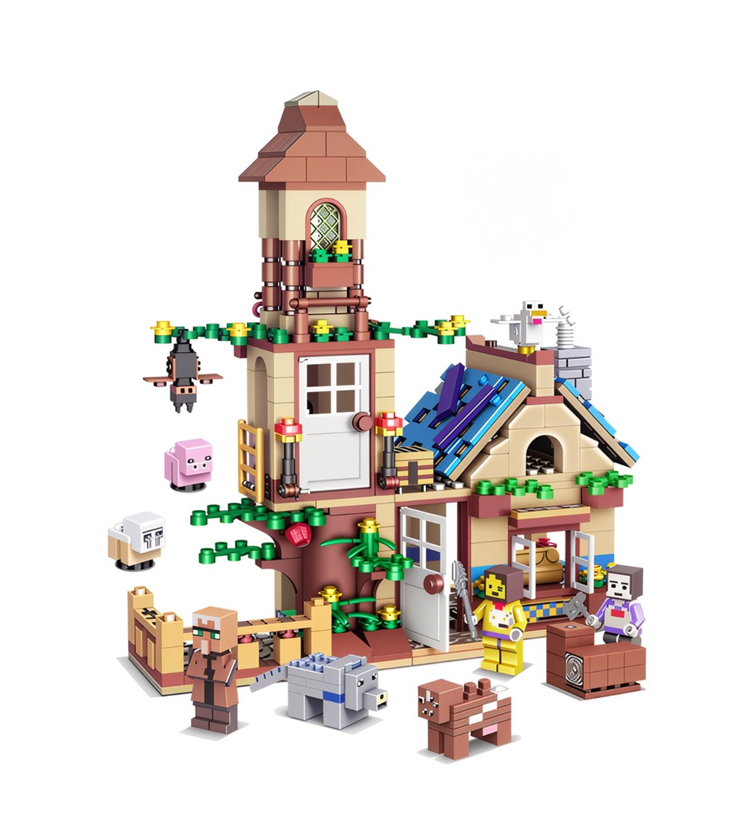 Klocki My Word 495 Elementy Zestaw Klocków Domek Craft Figurki Zwierzęta 03Klocki My Word 495 Elementy Zestaw Klocków Domek Craft Figurki Zwierzęta ..