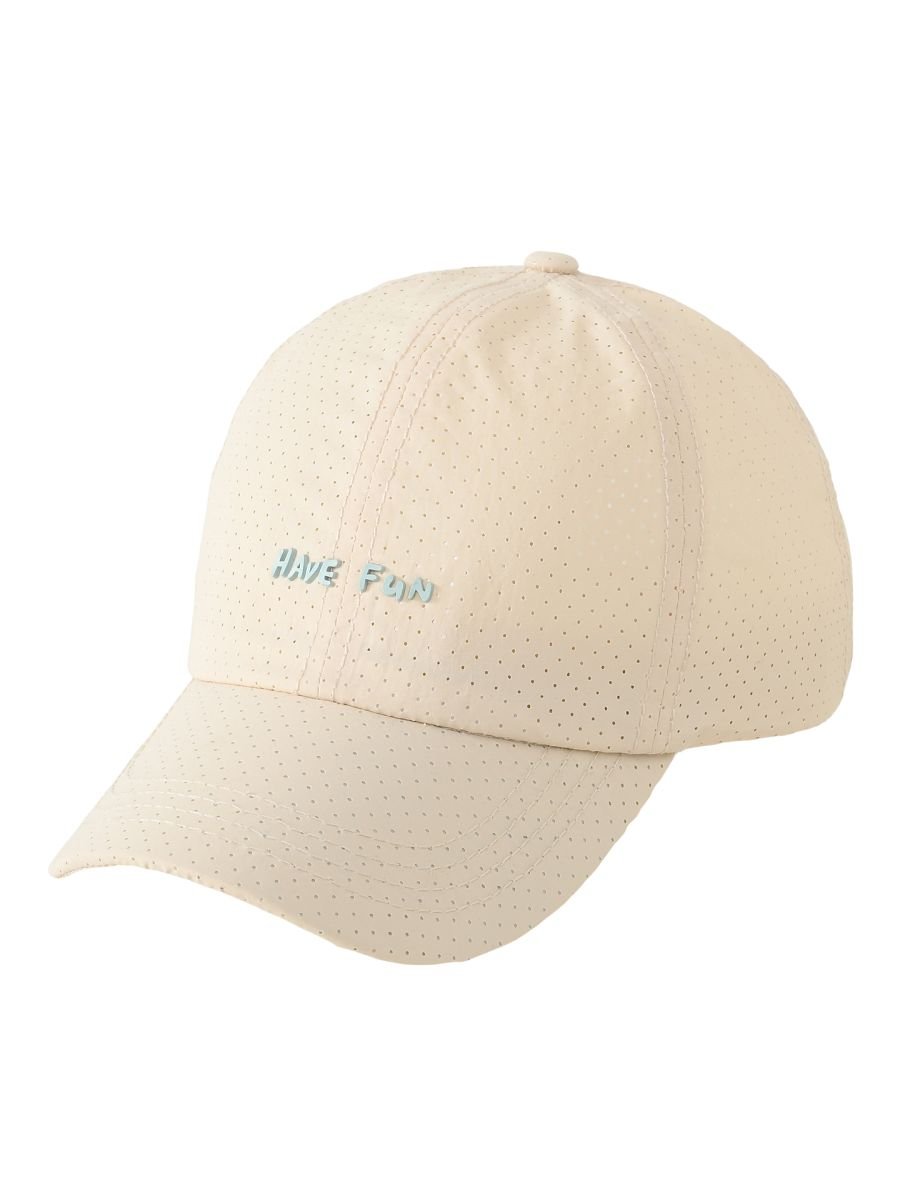 Dziewczęca czapka z daszkiem jasnobeżowa Be Snazzy r.54/56