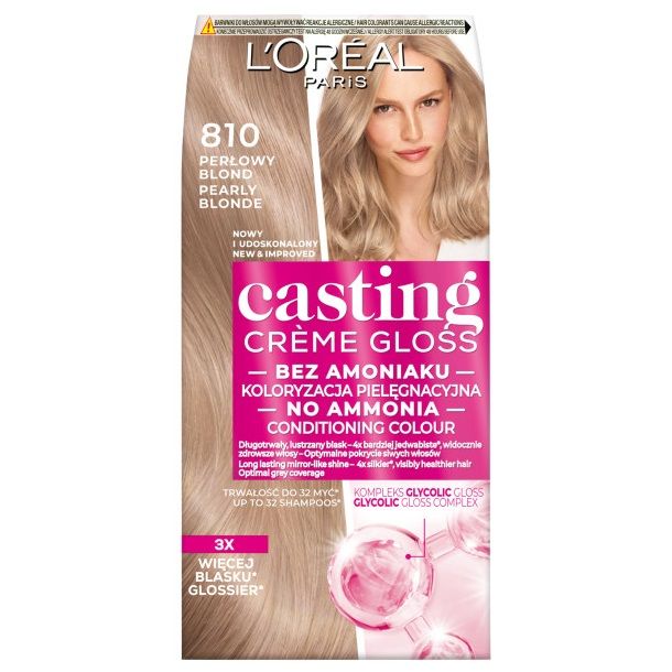 LOREALCasting Creme Gloss farba do włosów 810 Perłowy Blond