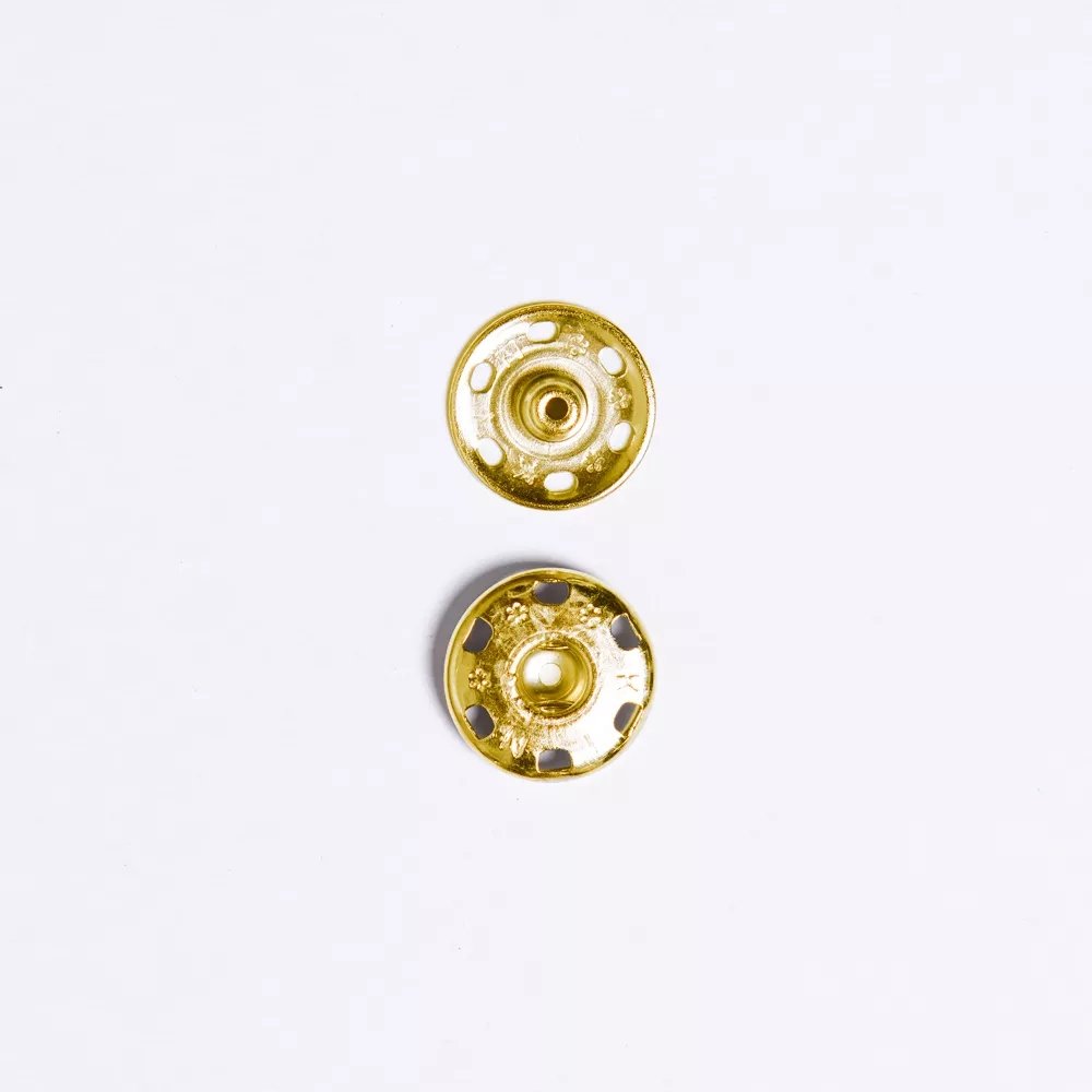 Zatrzaski metalowe 18mm do przyszycia złote