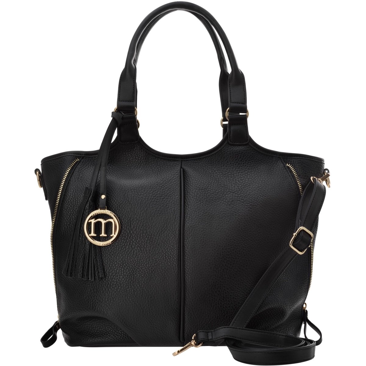 Monnari Torba Damska Shopper Bag Duża Torebka Worek Czarna Luźna Na Ramię