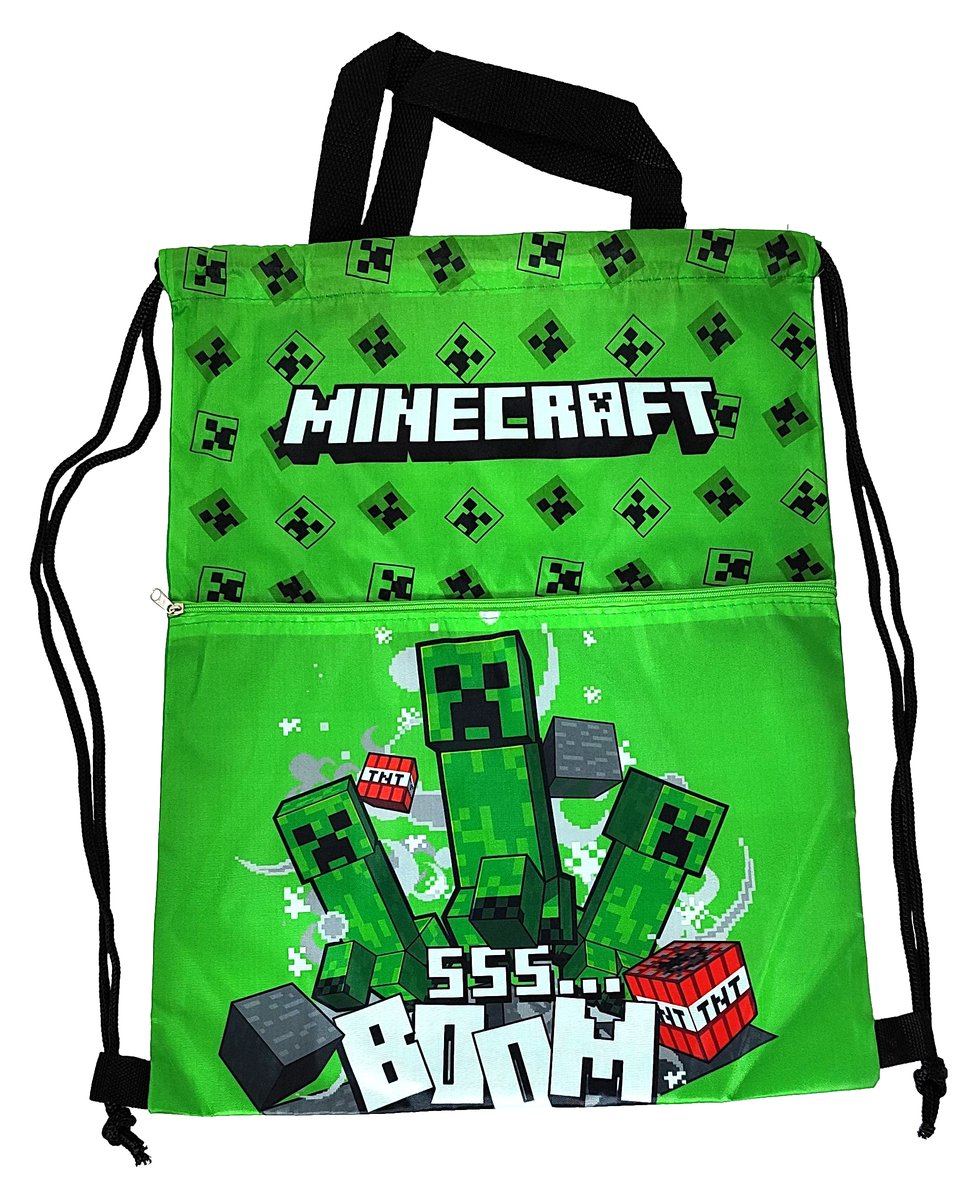 Worek, torba sportowa delux Minecraft Boom 44 x 34 cm