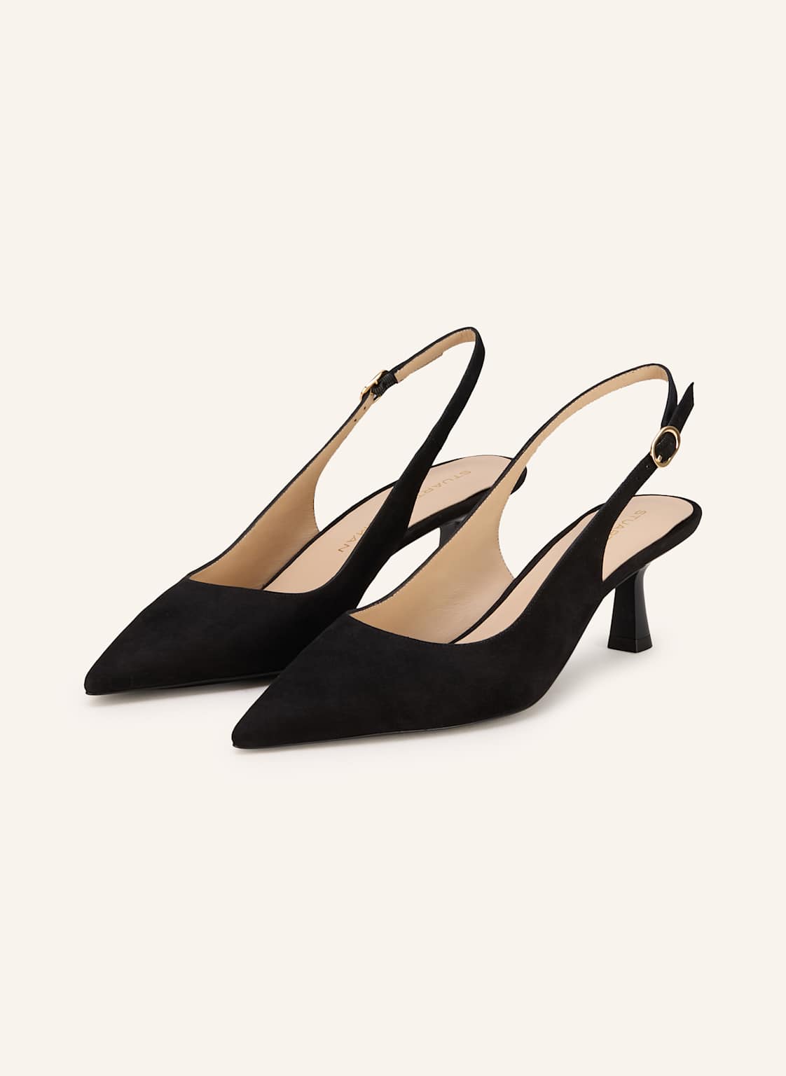 Stuart Weitzman Czółenka Z Odkrytą Piętą Stuart Sclpt 50 schwarz