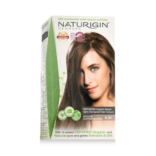 Naturigin Permanent Hair Colour Farba do włosów 115 ml Odcień Medium Copper Blonde 6.34