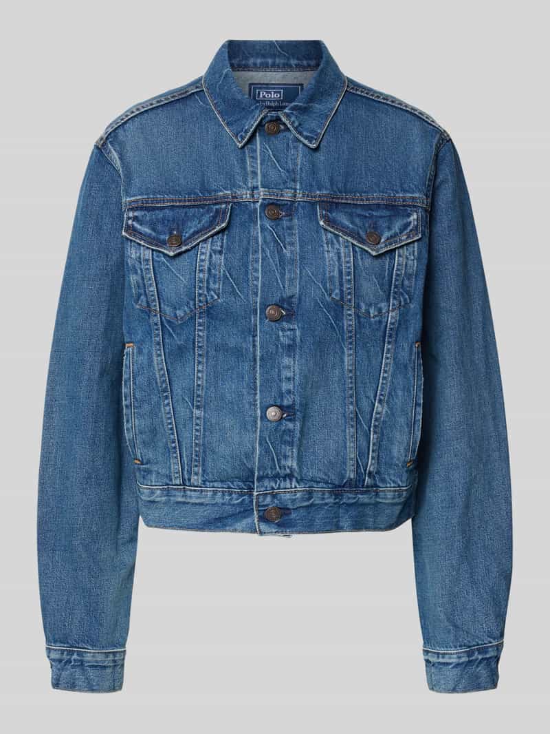 Kurtka jeansowa z kieszeniami na piersi
