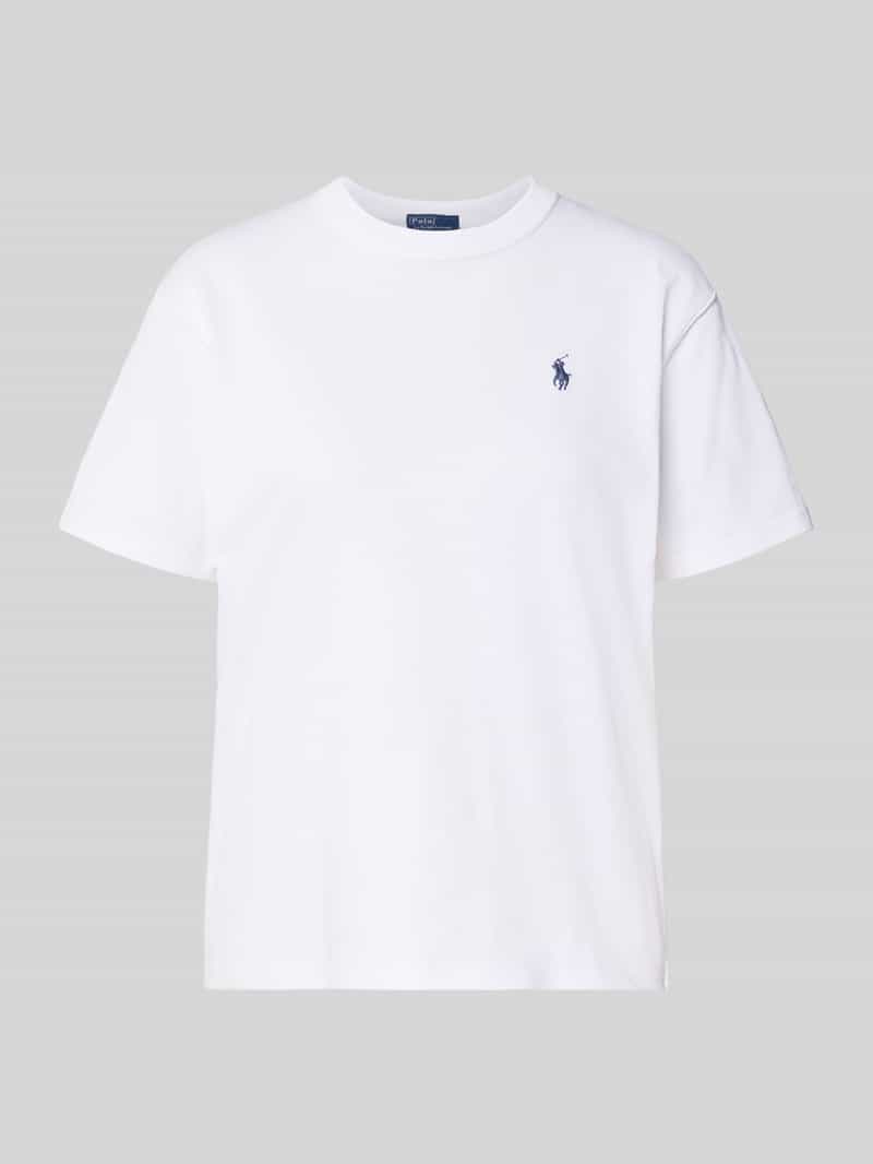 T-shirt z wyhaftowanym logo