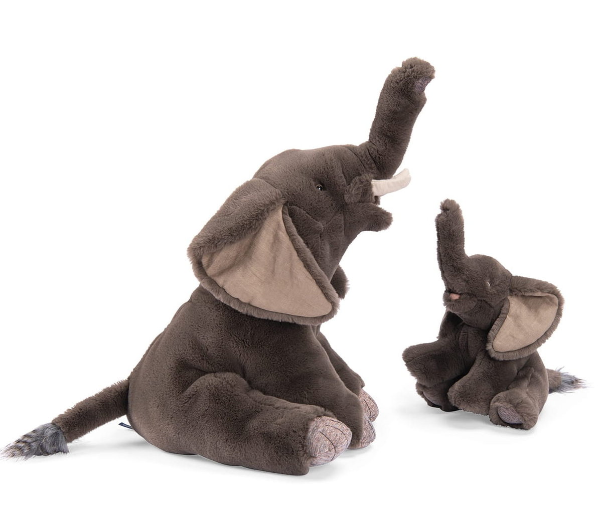 MOULIN ROTY Maskotka duży słoń 32cm DOOKOŁA ŚWIATA