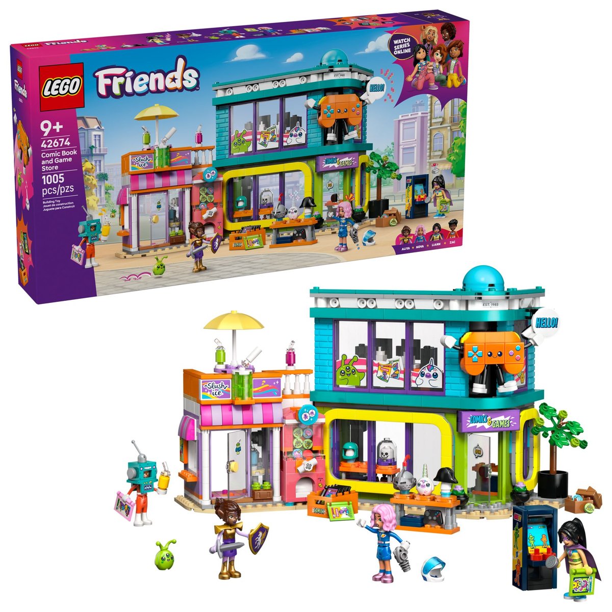 LEGO Friends, klocki, Sklep z grami i komiksami, 42674