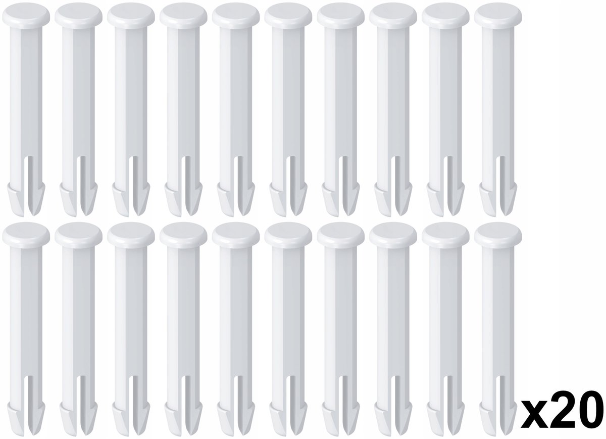 Bestway 20x trzpienie kołki bolce do basenu intex białe 72mm zestaw 20szt