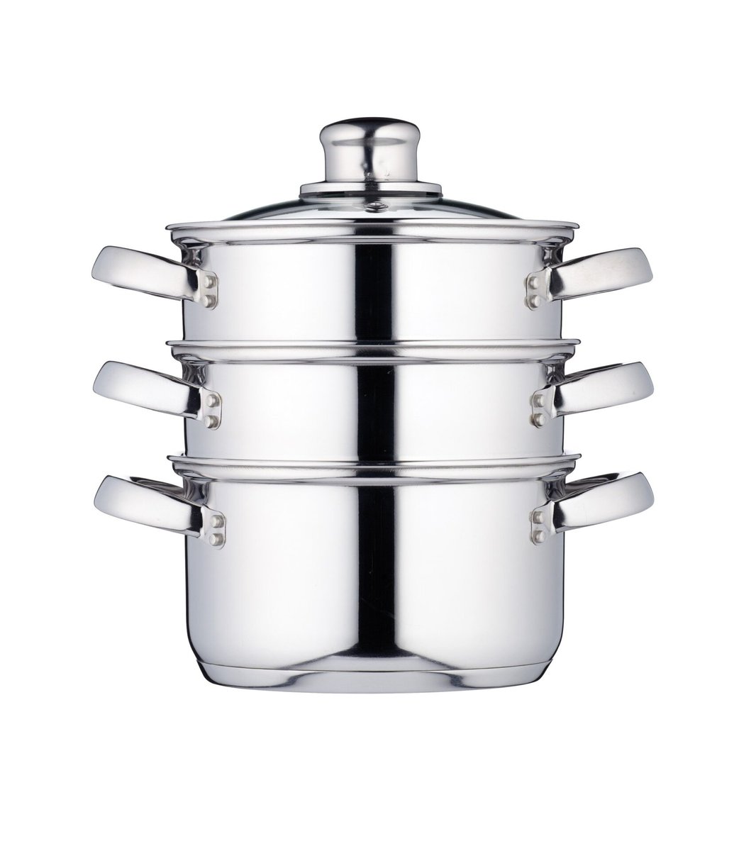 Zestaw Garnków Parowar Kitchencraft 3-Stopniowy Ze Stali Nierdzewnej 16 Cm