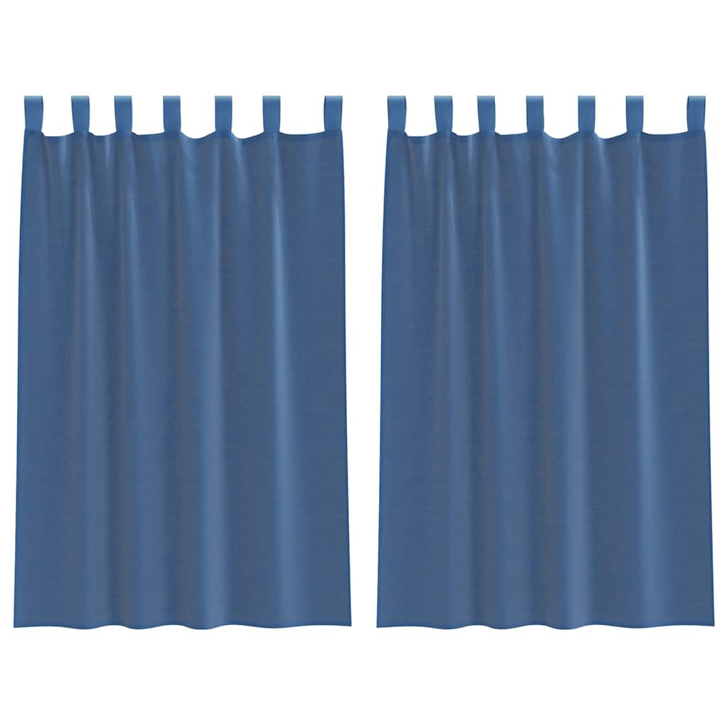 vidaXL Zasłony woalowe z kieszeniami na drążek 2 szt. Royal Blue