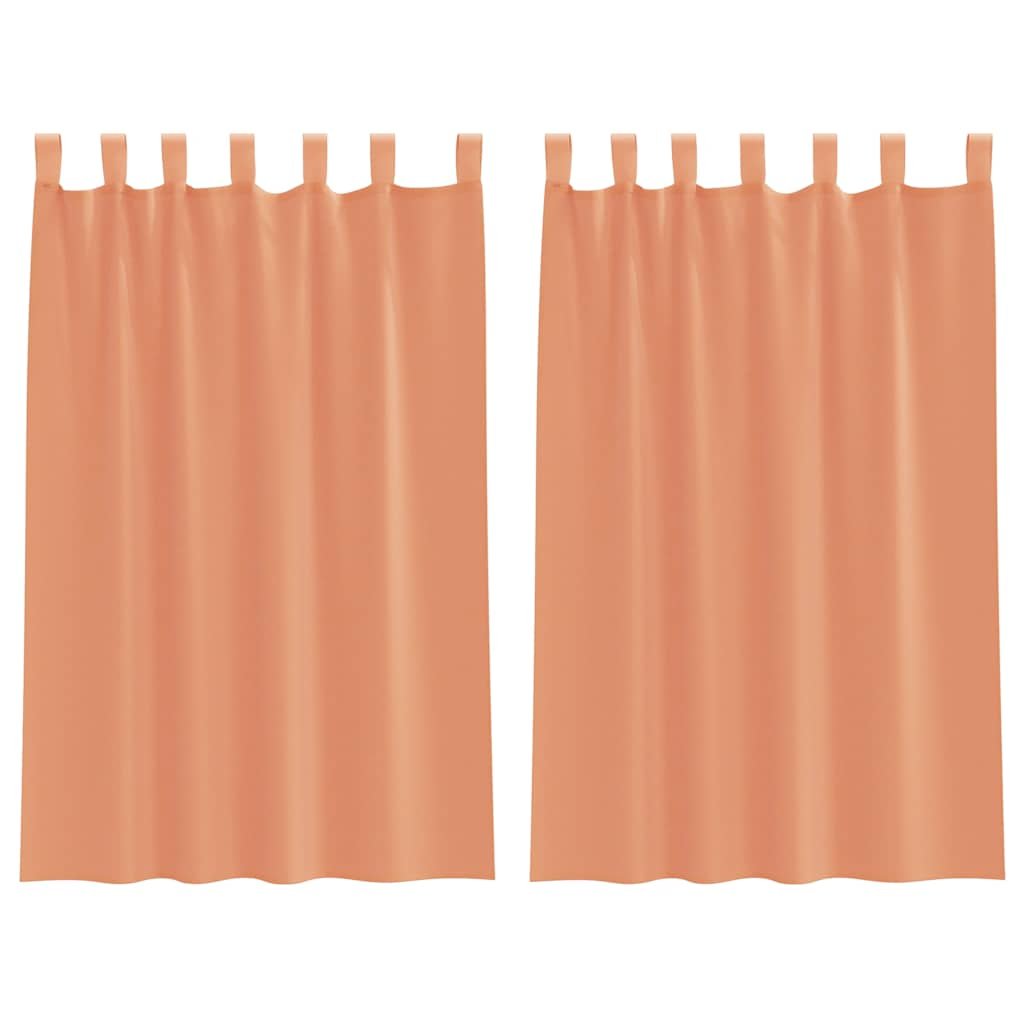 vidaXL Zasłony woalowe z kieszeniami na drążek 2 szt. Terakota
