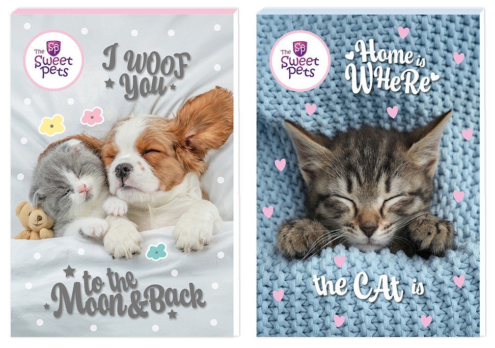 Notes z Poddrukiem A6 30 kartek THE SWEET PETS