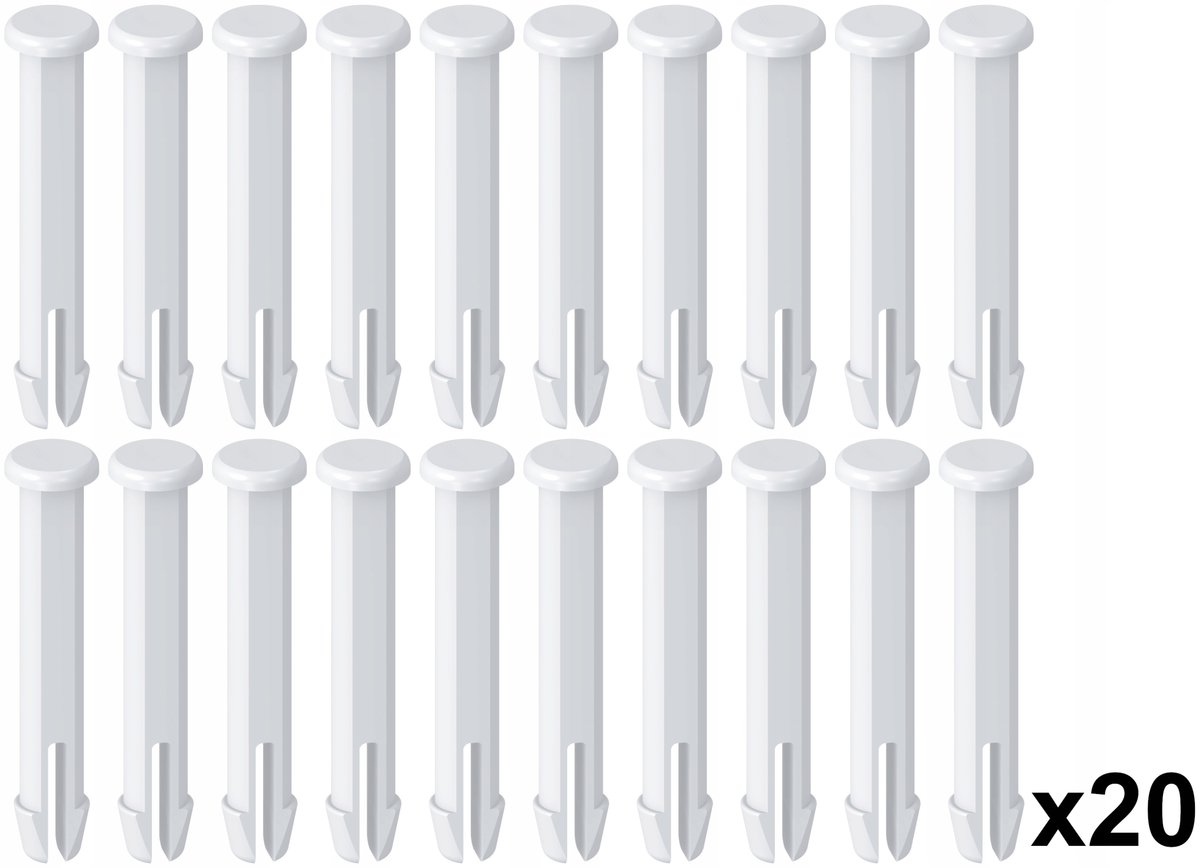 Bestway 20x trzpienie kołki bolce do basenu intex białe 62mm zestaw 20szt