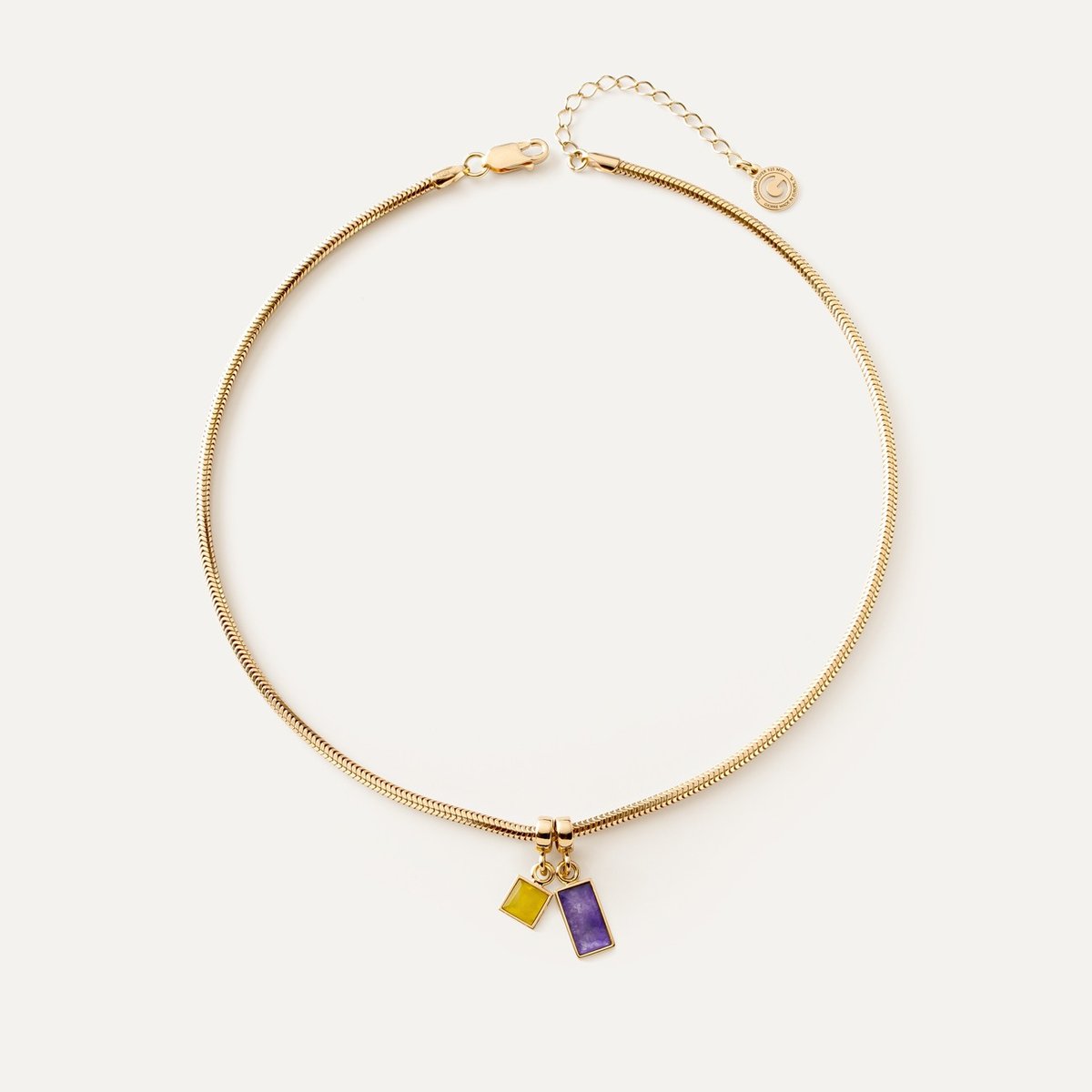 Srebrny choker z podwieszanymi kamieniami