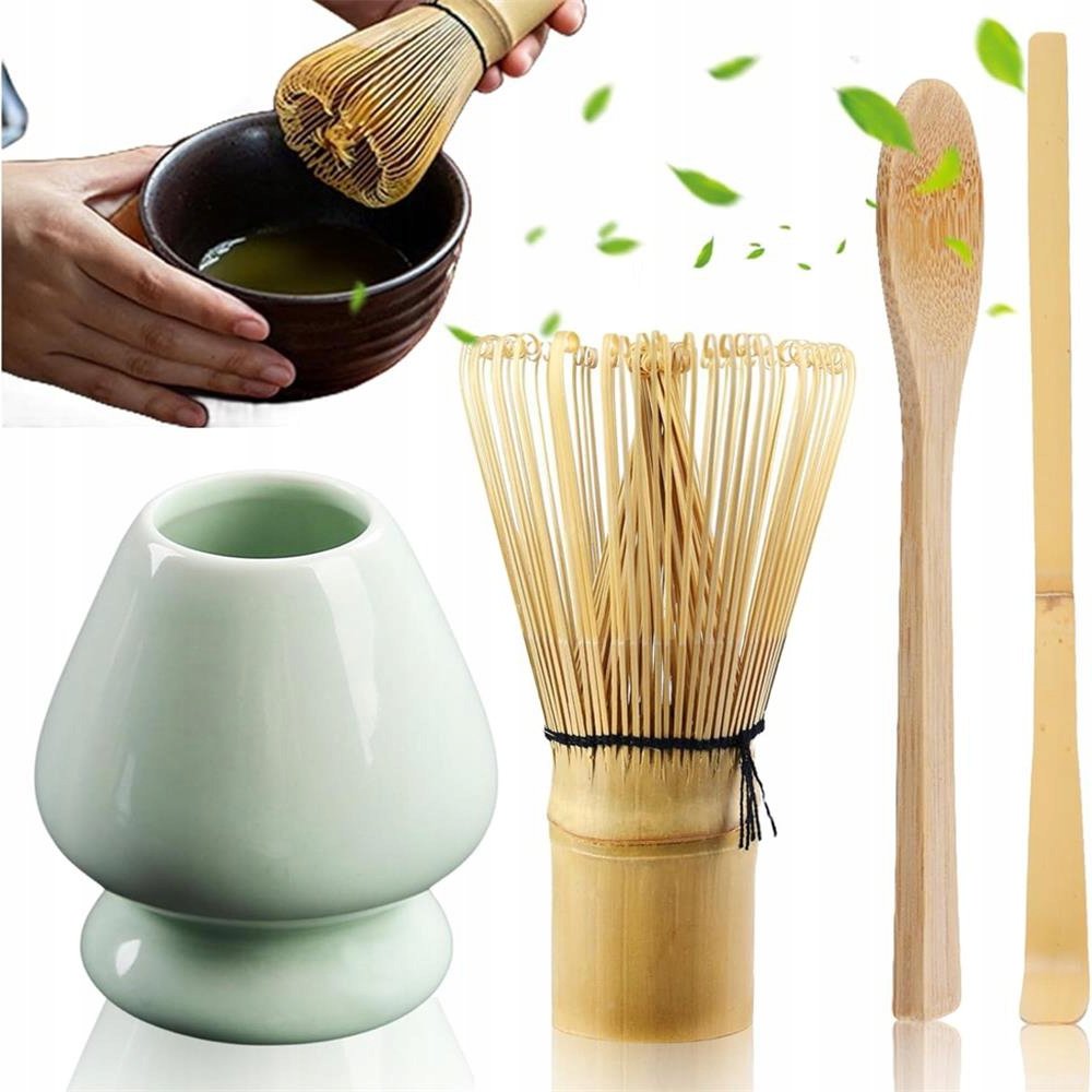 2x Bambusowa Trzepaczka 4w1 Zestaw CHASEN Miotełka do matchy Matcha premium