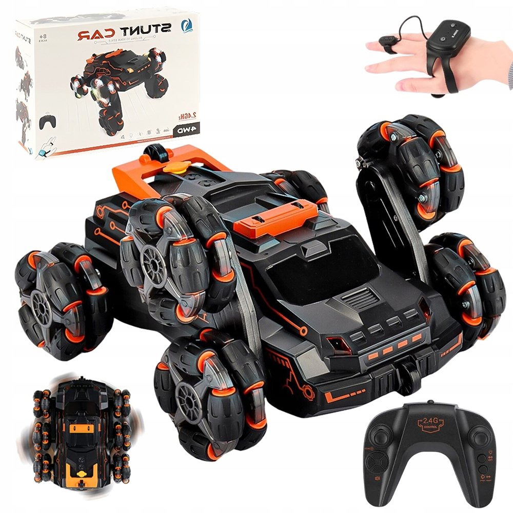 2x SAMOCHÓD ZDALNIE STEROWANY GESTAMI REKĄ 4x4 AUTO 2,4 GHz 4WD RC + PILOT