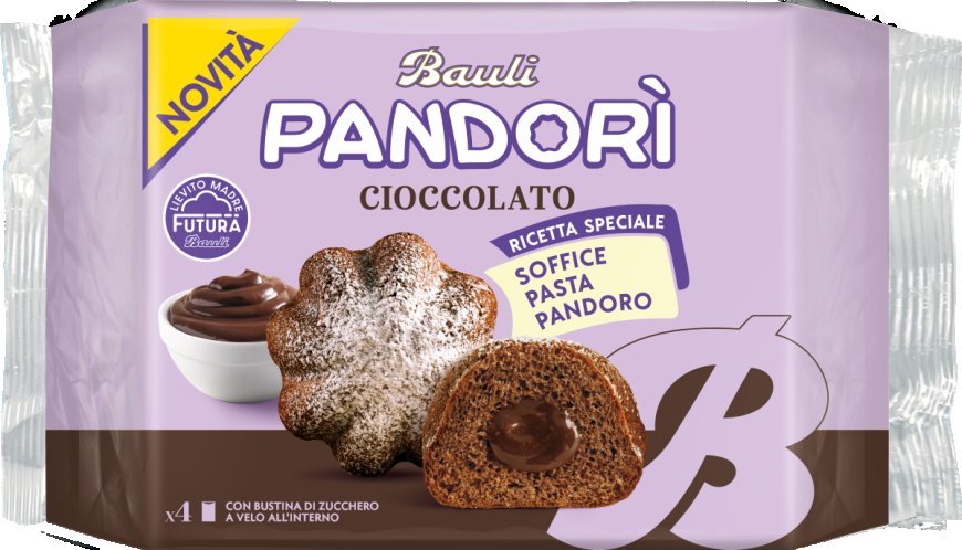 Mufiny z płynnym nadzieniem (4 sztuki w opakowaniu) Pandori Cacao 150g - Bauli