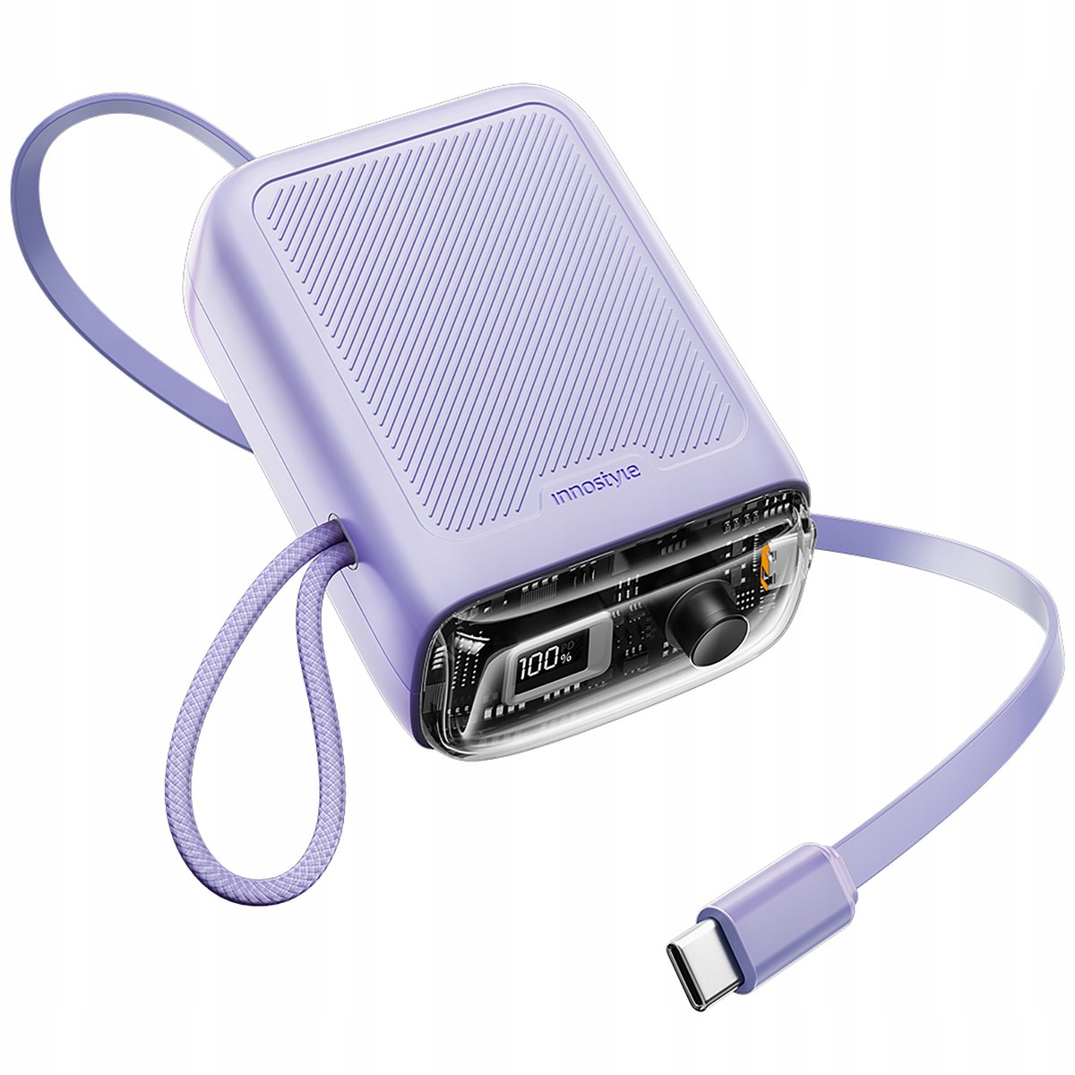 INNOSTYLE MINI POWERBANK 10000MAH 2X USB-C TYP C 33W ROZWIJANY KABEL USB-C