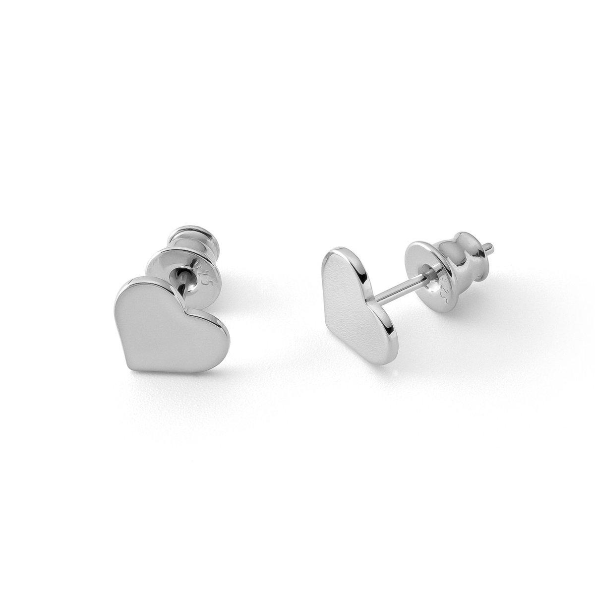 Srebrne kolczyki serca, grawer