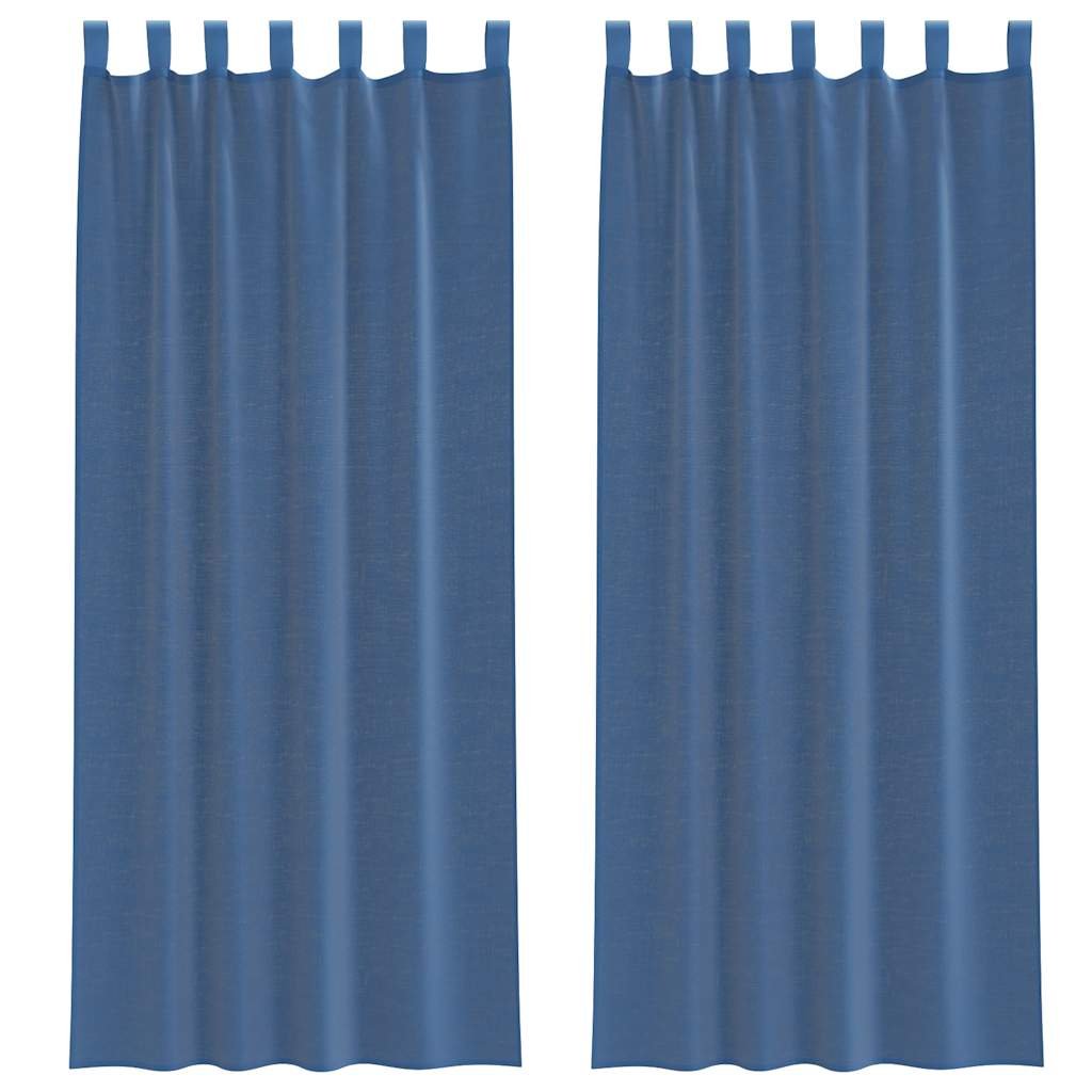 vidaXL Zasłony woalowe z kieszeniami na drążek 2 szt. Royal Blue