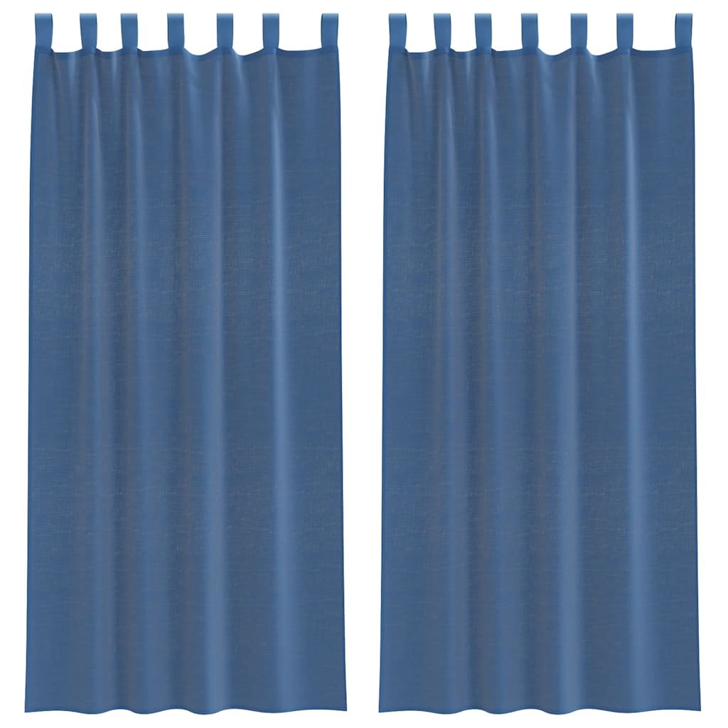 vidaXL Zasłony woalowe z pętelkami 2 szt. Royal Blue 140x225 cm