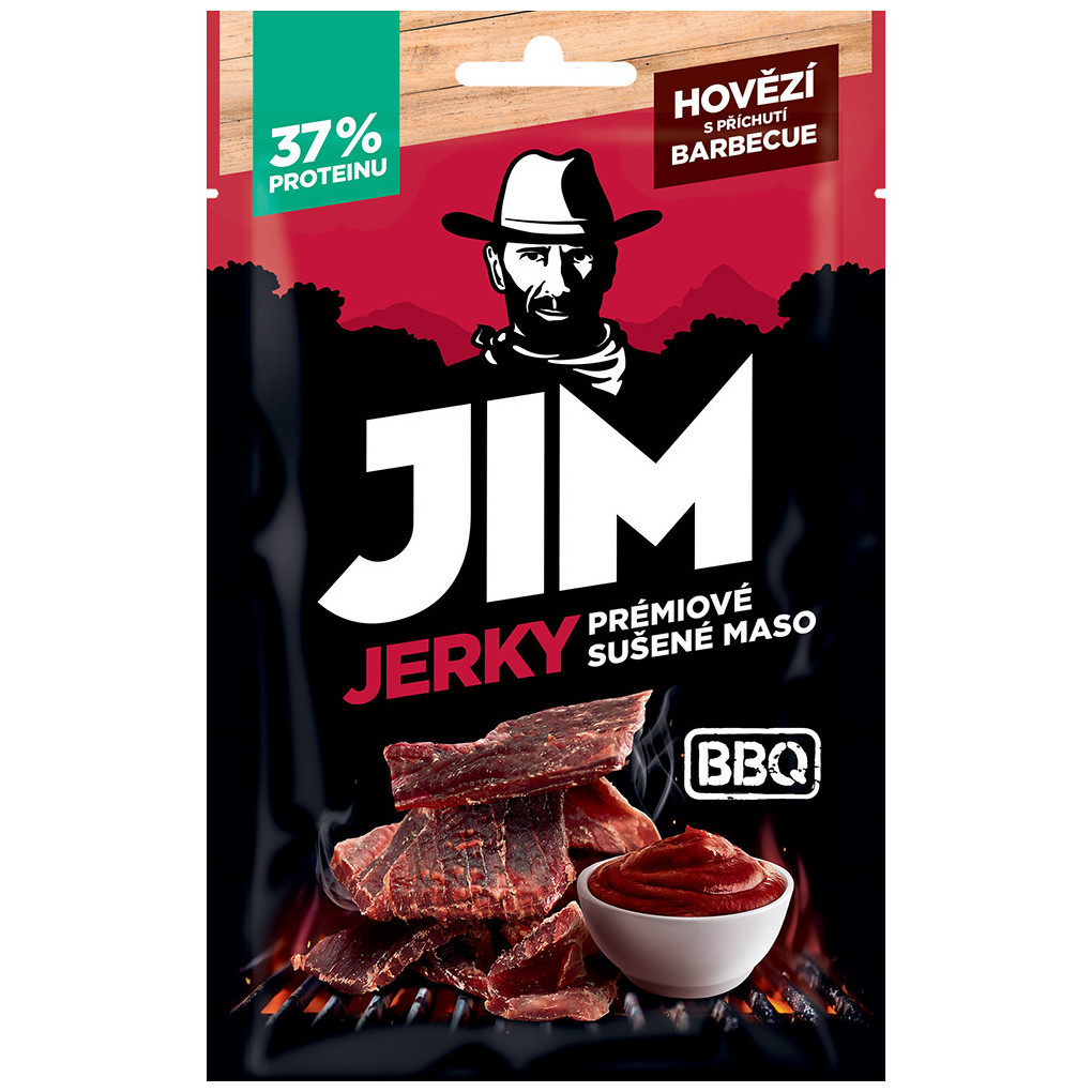 Mięso suszone Jim Jerky Jerky wołowina BBQ 23g