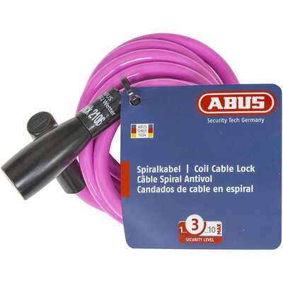 Zapięcie rowerowe ABUS 2106 180/07K Lock Linka Różowy