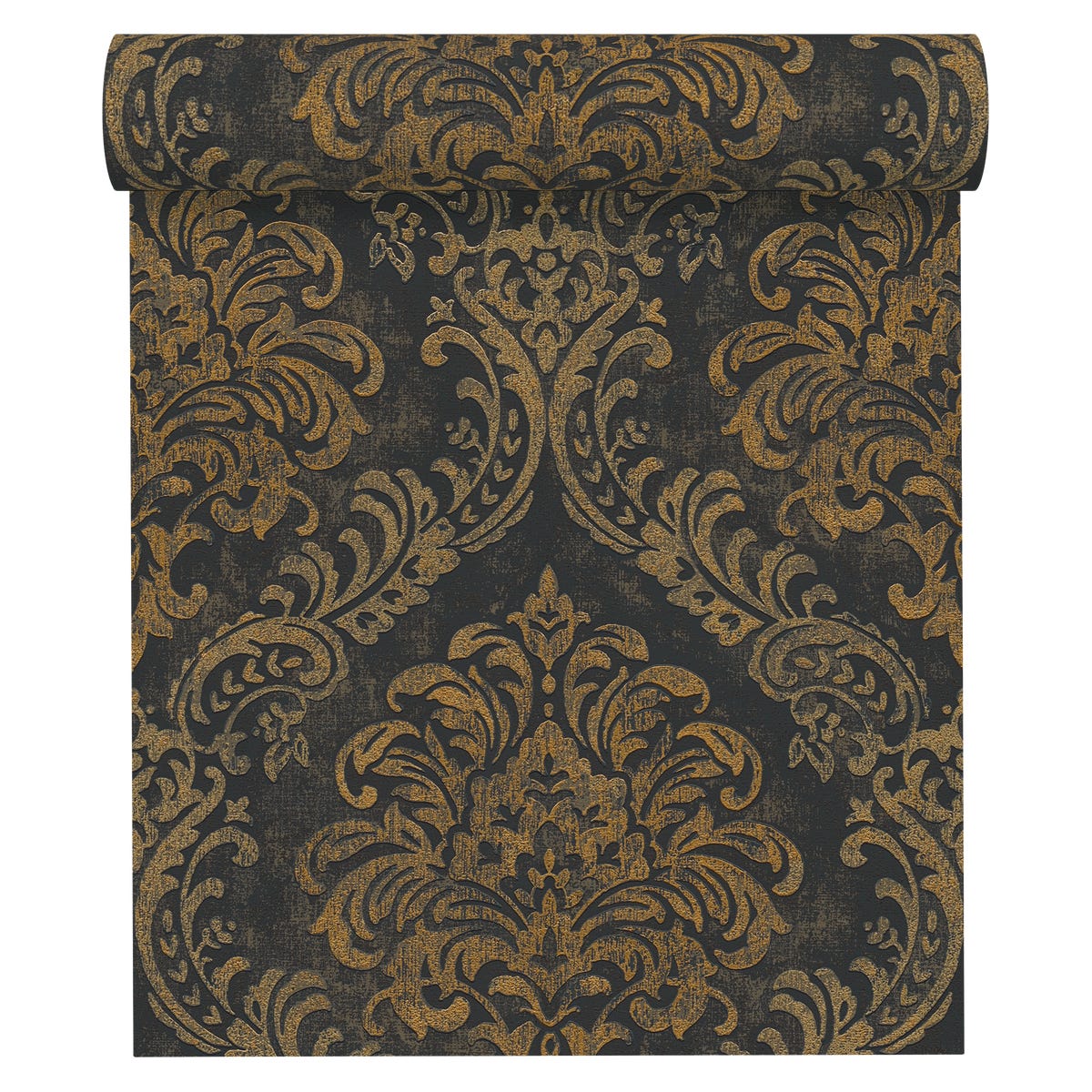 Tapeta Ornament Metropolitan Stories 391123 czarno-złota winylowa na flizelinie