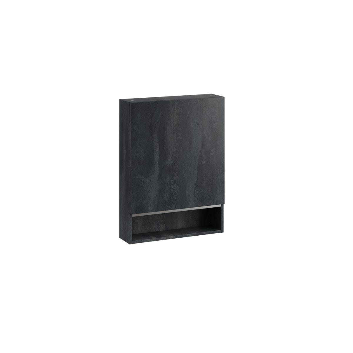 Szafka łazienkowa wisząca Letto 60x17x80 cm czarny beton Szynaka-Meble