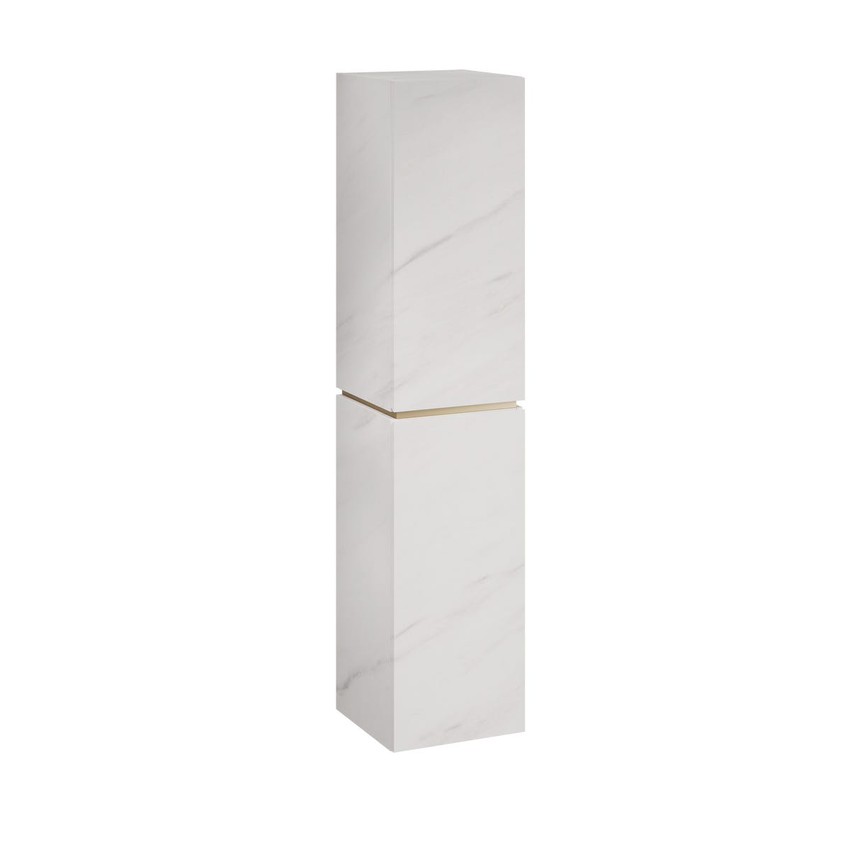 Słupek łazienkowy wiszący Letto 35x35x158.2 cm biały marmur Szynaka-Meble